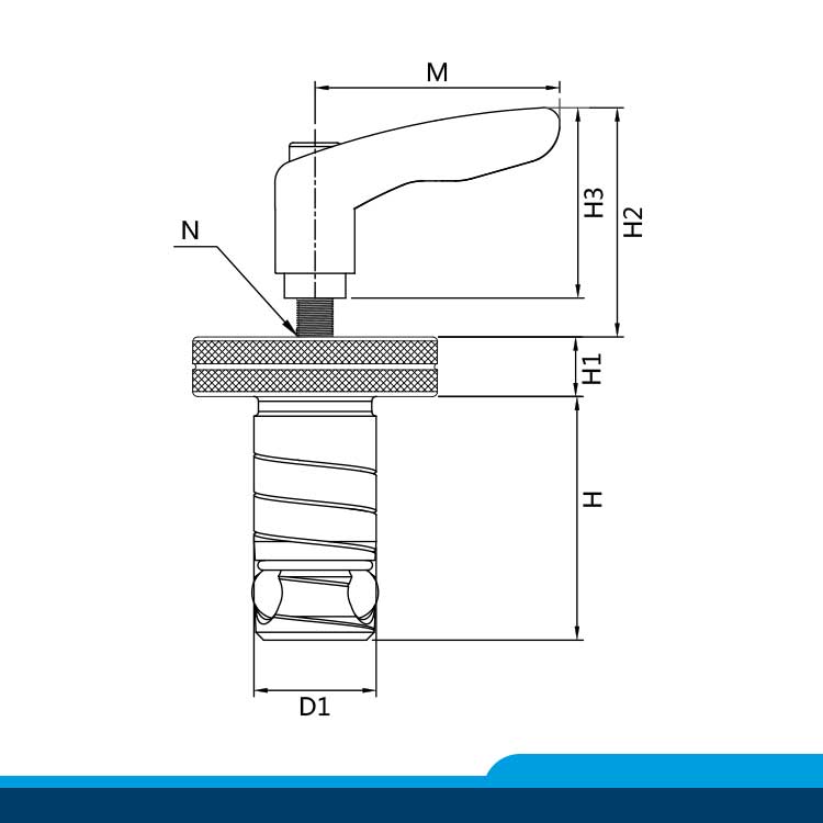 带可调手柄型球锁